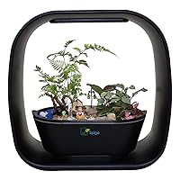 Intelligent Indoor LED Light Garden, with Self-Timing and Self Watering Technology, Great for Growing Fresh Herbs, Small Plants, and Also Makes A Great Gift, Sleek Matte Black Finish