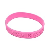 Pink Ribbon Awareness Silicone Bracelet