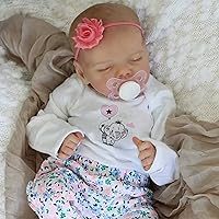 Lifelike Reborn Baby Dolls - 17-Inch Baby Soft Body Realistic-Newborn Baby Dolls Full Vinyl Body Poseable Real Life Baby Dolls Girl with Feeding Kit Gift Box for Kids Age 3+