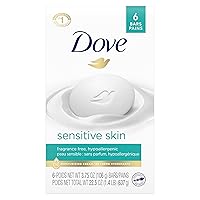 Sensitive Skin Unscented Hypo-Allergenic Beauty Bar 3.75 oz (Pack of 6)