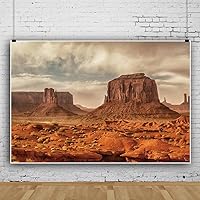 Vinyl 7x5ft Jordan Red Desert Backdrop with Cactus Nature Sandstone Panoramic View Canyon Mountains Landscape Background Rocks Travel Portraits Photoshoot Photo Studio Booth Props