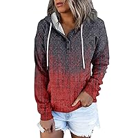 Womens 2023 Fall Clothes Vintage Graphic Hoodies Pullover Tops Drawstring Long Sleeve Sweatshirts With Pocket