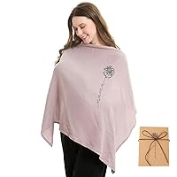 Muslin Nursing Cover for Baby Breastfeeding, Nursing Clothes with Hoop for Mom Breathable, Cotton Multi-use Carseat Canopy (Mauve Shadows)