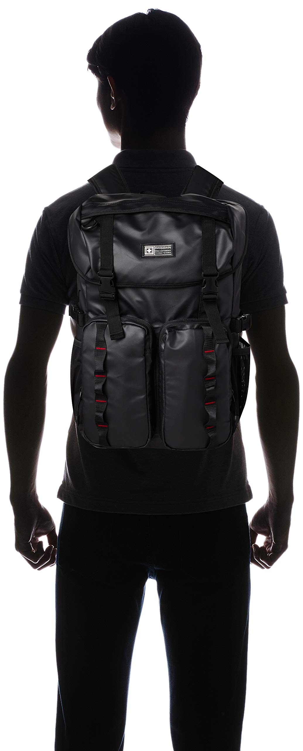 swisswin(スイスウイン) SWF1709 Men's Backpack, Black