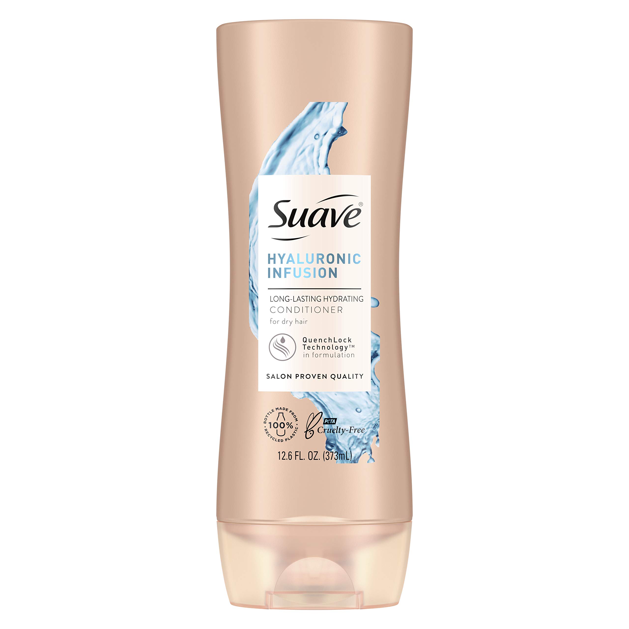 Suave Hydrating Conditioner Conditioner for Dry Hair Hyaluronic Acid Long Lasting Hydration 12.6 oz