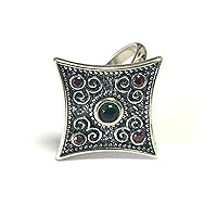 Jewelry Affairs Sterling Silver Byzantine Style Rhombus Ring