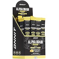 Alpha Brain Instant - Meyer Lemon Flavor - Nootropic Brain Booster Memory Supplement - for Focus, Energy & Clarity - Alpha GPC Choline, Cats Claw, L-Theanine, Bacopa - 30ct