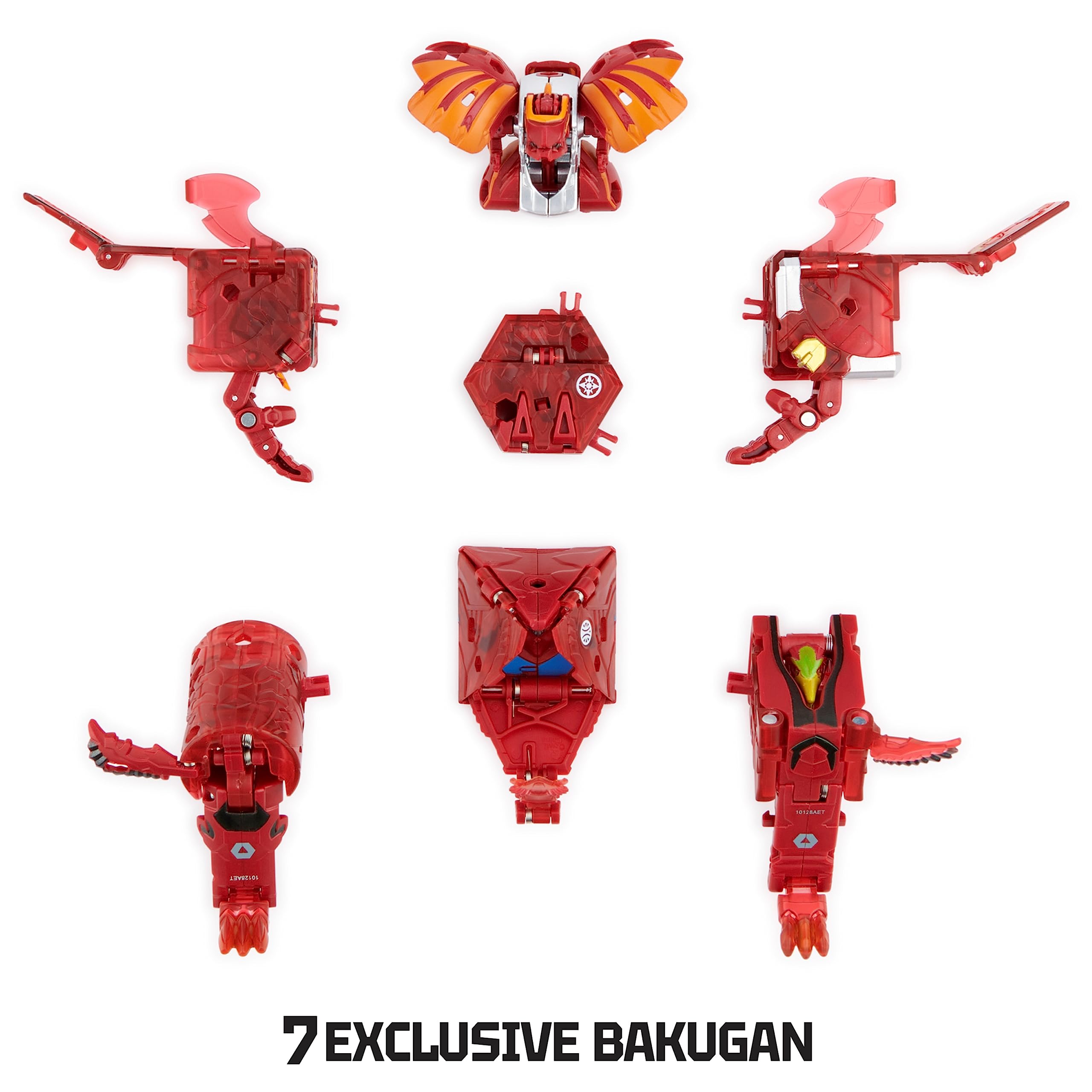 Bakugan GeoForge Dragonoid, 7-in-1 Includes Exclusive True Metal Dragonoid and 6 Geogan Collectibles, Kids Toys for Boys