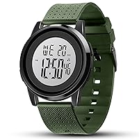 Mens Digital Watch Ultra-Thin Sports Waterproof Simple Watch Stainless Steel Wrist Watch for Men Women