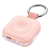HUOTO Portable Wireless Charger for Apple Watch Accessories,for Apple Watch Series 9/8/UItra 2/UItra/7/6/5/4/3/2/SE,Compact Magnetic iWatch Charger 1200mAh Power Bank Keychain Travel Style Gift
