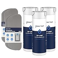 GLACIER FRESH XWF Replacement for GE XWF Refrigerator Water Filter and Cuttable Refrigerator Drip Catcher Combo Pack