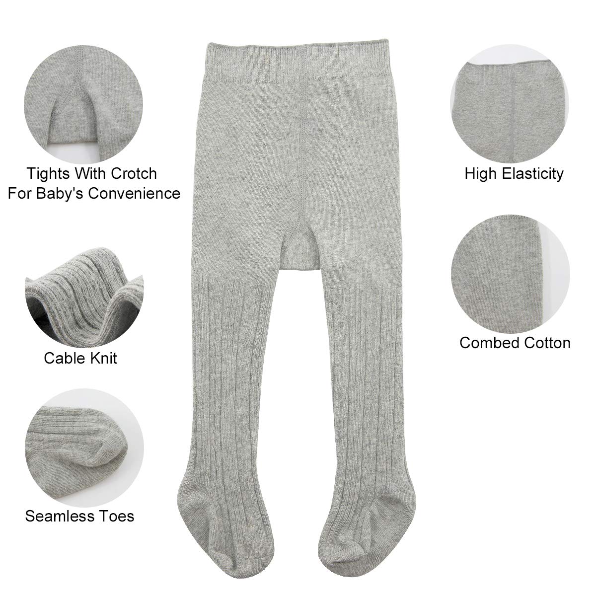 Zando Infant Soft Tights Toddler Seamless Leggings Tights for Baby Girls Winter Knit Warm Newborn Pants Stockings