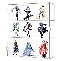 Display Case, Acrylic Display Case for Funko Pop Figures, Wall Mounted or Desktop Dustproof Clear Display Cabinet Box, Display Case for Minifigures, Action Figures, Collectibles, Crystals, Amiibo