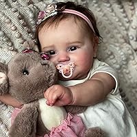 20 inch Reborn Baby Dolls Girl Full Body Silicone Vinyl Cute Realistic Baby Doll Doll Cute Lifelike Newborn Babies Toddler Girl Gifts for Age 6~8 Year Old