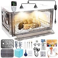 Incubator for Puppies,Kitten Incubator with Heating,Puppy Incubator for Dogs, Incubator for Newborn Puppies and Kittens，Small Mammal Incubator (85L)