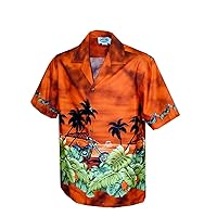Pacific Legend Men's Motorcycle Hawaiian Sunset Hawaiian Shirt