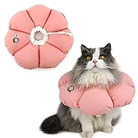 HiDREAM Cat Cone Collar,Cute Waterproof Elizabethan e Collar for Cats,Anti-Bite Lick Wound Healing Safety Cat Recovery Collar,All-Season Style