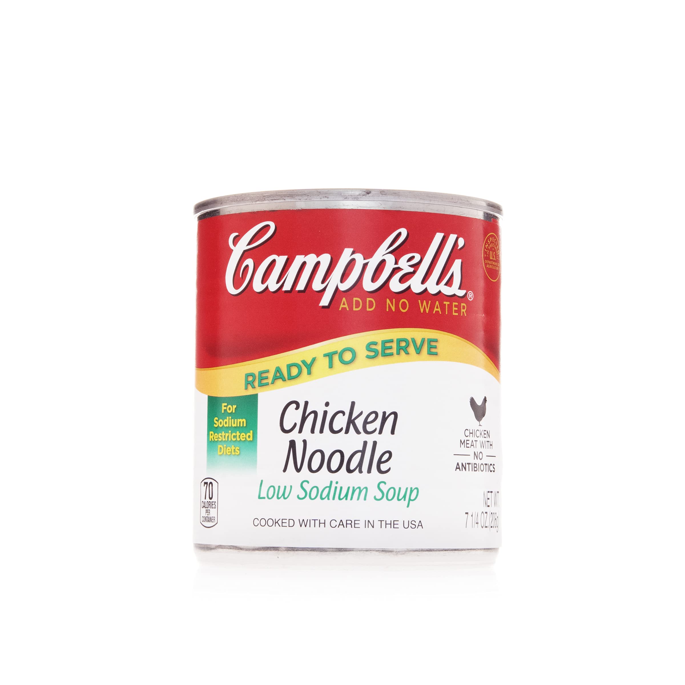Campbell’s Classic Low Sodium Ready to Serve Chicken Noodle Soup, 7.25 Ounce Cans, 24-Pack