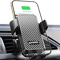 Wireless Car Charger, JOYMASS 15W Fast Charging Auto Clamping Car Charger Cell Phone Holder Mount Vent for iPhone 15 14 13 12 Mini Pro Max 11 XR XS X, Samsung Galaxy S23 Ultra S22 S21+ Note 20, etc