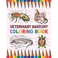 Veterinary Anatomy Coloring Book: Learn the Anatomy and Enhance Your Practice.Pages with Awesome, Stress Relieving Designs.Simple Animal Body Parts ... Coloring book.vet tech coloring books.