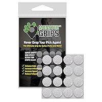 Guitar Pick Grips 16pc - Soft Maximum Grip Durable Thin Silicone Rubber Grip for Picks not Sticky Stays Clean Play Faster with Comfort & Control
