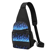 Blue Ocean Sea Wavy Seascape Casual Crossbody Chest Bag, Lightweight Shoulder Backpack, Women'S, Men'S Outdoor Backpacks