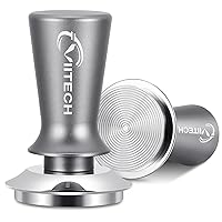 51mm Espresso Tamper, Viitech Coffee Tamper for Espresso Machine, Premium Calibrated Tamper with Spring Loaded, Stainless Steel Flat Ripple Base, Constant 30lb Hand Tamper Tools for Home Barista
