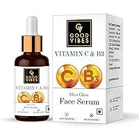 Good Vibes Vitamin C & Vitamin B3 Skin Glow Serum | Anti-Ageing Properties Manages Fine Lines & Wrinkles | Naturally Glowing Face Serum For All Skin Types | No Parabens & Sulphates (30 ml/1.01 Fl Oz)
