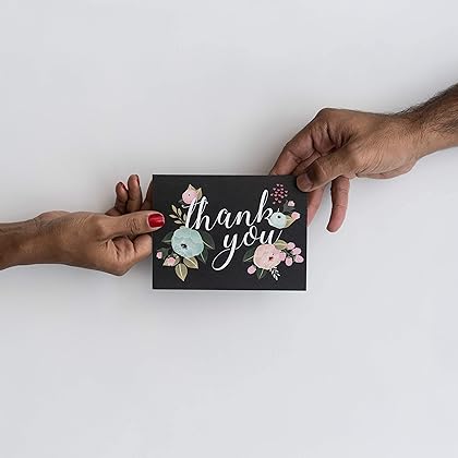 Polite Society Thank You Cards - 37 Beautiful Thank You Card - Blank Cards - White Envelopes Included - Bridal, Baby Showers and Business (37 Pack - Bonus 24K Gold Card)