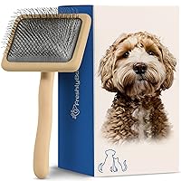 Doodle Slicker Dog Brush For Pet Grooming - Perfect For Goldendoodle & Poodle Hair Maintenance - Medium to Long Hair Breeds - Detangle, Brush, & Fluff Like a Pro