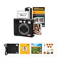 KODAK Mini Shot 4 ERA 4PASS 2-in-1 Instant Camera and Photo Printer (4x4) (Black, Camera + 70 Sheets + Gift Accessories)