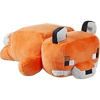 Mattel Minecraft Plush Fox 12-inch Stuffed Animal Figure, Floppy Soft Doll Inspired by Video Game Character, Collectible Toy