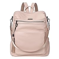 Backpack Purse for Women Fashion Leather Designer Travel Large Ladies Convertible Shoulder Bags with Tassel Pink