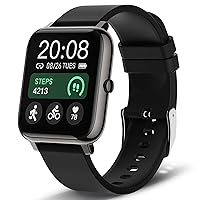 Smart Watch, Popglory Smartwatch with Blood Pressure, Blood Oxygen Monitor, Fitness Tracker with Heart Rate Monitor, Full Touch Fitness Watch for Android & iOS for Men Women
