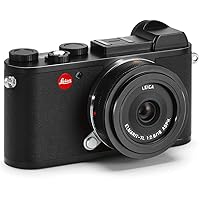 Leica CL Mirrorless Digital Camera, Black - with Leica 18mm F2.8 ELMARIT-TL Aspherical Pancake Lens, Black
