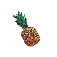Pin Badge Pineapple Printed Wood Brooch Button Foods Healthy Eating Vitamins