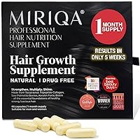 All-Natural Hair Growth Supplement - Nutraceutical Hair Pills Packed with Vitamins for Luscious, Thicker, and Healthier Hair - Clinically Proven Ingredients