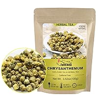 Top Grade Chinese Chrysanthemum Tea - 3.52oz/100g - Premium Natural Dried Chrysanthemum Flower - Tai Ju Herbal Tea Loose Leaf - Non-GMO - Caffeine-free - Sweet & Fresh