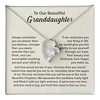 To Our Granddaughter Necklace, Always Remember You Are Braver Than You Believe, Stronger Than You Seem, Granddaughter Gifts From Grandma Grandmother Or Grandpa Grandfather, Jewelry Gifts For Granddaughter Birthday, Graduation, Forever Love Necklace For Granddaughter, Grandma Granddaughter Gifts, Granddaughter Necklace From Grandpa.