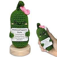 Handmade Funny Positive Pickle, Funny Reduce Pressure, Handmade Emotional Pickle Support Cucumber Gift, Crochet Pickle