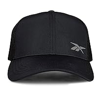 Reebok Athlete Stretch Mesh-Back Trucker Cap with Adjustable Snapback for Men and Women (One Size Fits Most)