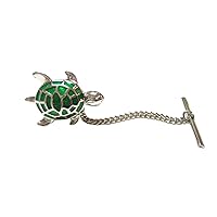 Metallic Green Turtle Tortoise Tie Tack