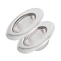 KUFUNG Sink Strainer, 2 Pack Basket Stainless Steel Bathroom Sink, Utility, Slop, Kitchen and Lavatory Sink Drain Strainer Hair Catcher (3.5 inch)…
