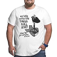 Men T Shirt My Life with The Thrill Kill Kult Big Size Short Sleeve Tops Fashion Large Size Tee White