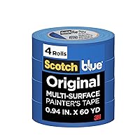 Original Multi-Surface Painter's Tape, 0.94 Inches x 60 Yards, 4 Rolls, Blue, Paint Tape Protects Surfaces and Removes Easily, Multi-Surface Painting Tape for Indoor and Outdoor Use