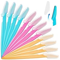 12 Pcs Face Razors for Women, Dermaplane Tool Eyebrow Razor for Trimming and Shaping, Multipurpose Exfoliating Women's Facial Razors and Hair Shaper Remover Face Shavers Trimmer with Cover