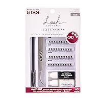 KISS Lash Couture LuXtensions 3D DIY Faux Extensions Kit, Semi-Permanent Adhesive, Remover, Tweezer, Spoolie, 40 Clusters, GRAY KISS Lash Couture LuXtensions 3D DIY Faux Extensions Kit, Semi-Permanent Adhesive, Remover, Tweezer, Spoolie, 40 Clusters, GRAY