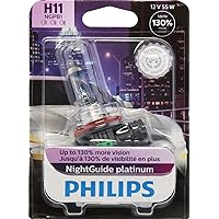 Philips Automotive Lighting H11 NightGuide Platinum Upgrade Headlight Bulb, Pack of 1