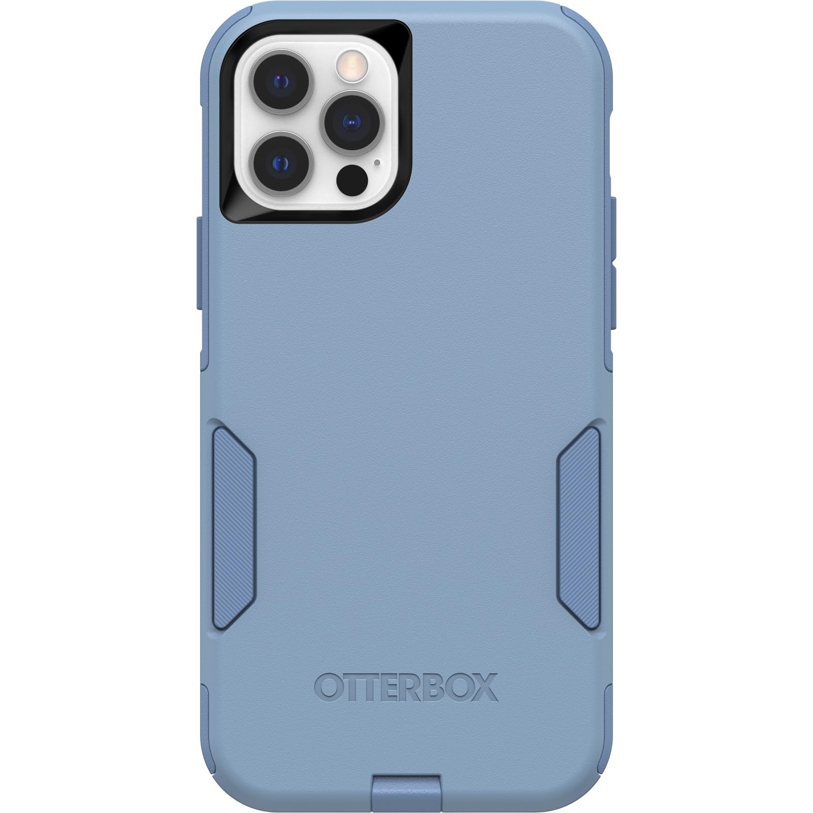 OtterBox iPhone 12 & iPhone 12 Pro (Only) - Commuter Series Case - Crisp Denim (Blue) - with Glass Elite+ Clear Screen Protector - Pocket-Friendly - with Port Protection - Non-Retail Packaging