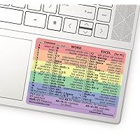 Synerlogic Word/Excel Windows Shortcut Sticker | Reference Guide Keyboard Shortcut Sticker | Work from Home Essentials | Excel Shortcuts Cheat Sheet Laminated No-Residue Vinyl (Rainbow/Large, 10pcs)
